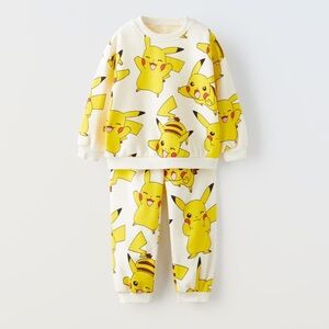 NWT Zara Pokémon plush sweatshirt and pants set
